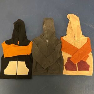 Cat & Jack Kids Hooded Jackets - Orange, Gray, and Cream